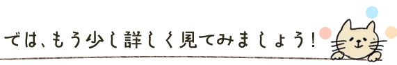 では、もう少し詳しく見てみましょう！